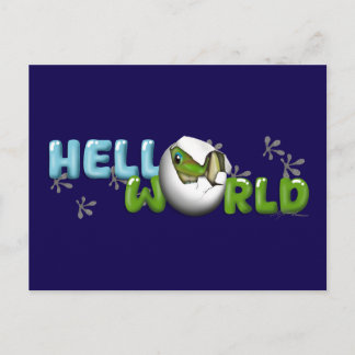 Baby gekko in ei briefkaart