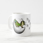 Baby gekko in ei  koffiemok (Voorkant links)