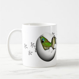 Baby gekko in ei koffiemok