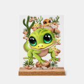 Baby Gekko's Schattigee stripfiguren Acryl Bord (Voorkant)