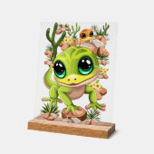 Baby Gekko's Schattigee stripfiguren Acryl Bord (Hoek)