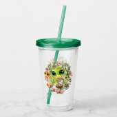 Baby Gekko's Schattigee stripfiguren Acryl Drinkbeker (Achterkant)
