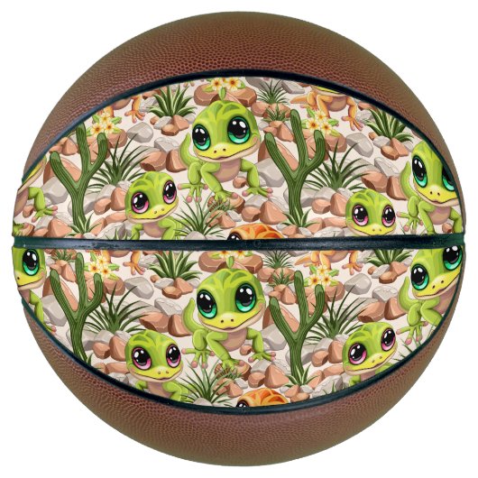 Baby Gekko's Schattigee stripfiguren Basketbal (Voorkant)