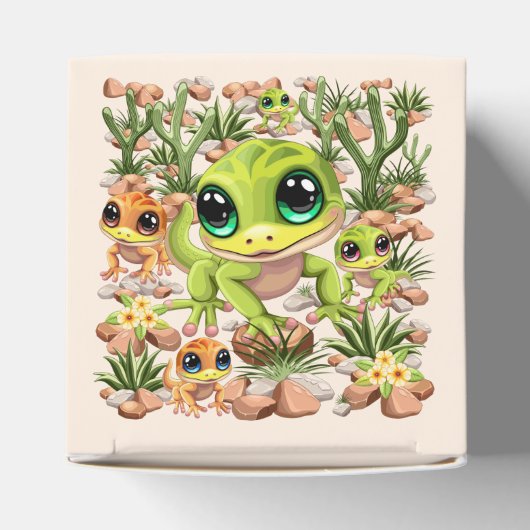 Baby Gekko's Schattigee stripfiguren Bedankdoosjes (Bovenkant)