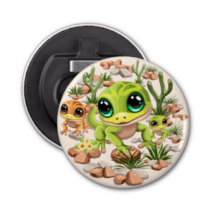 Baby Gekko's Schattigee stripfiguren Button Flesopener