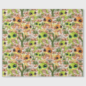 Baby Gekko's Schattigee stripfiguren Cadeaupapier (Vlak)