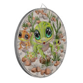 Baby Gekko's Schattigee stripfiguren Dartbord (Voorkant Links)