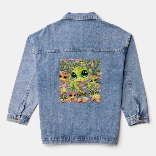 Baby Gekko's Schattigee stripfiguren Denim Jacket (Achterkant)