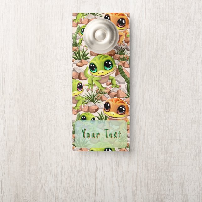 Baby Gekko's Schattigee stripfiguren Deurhanger (Op knop)