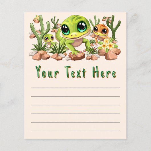 Baby Gekko's Schattigee stripfiguren Flyer (Voorkant)