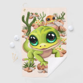Baby Gekko's Schattigee stripfiguren Golfhanddoek (Insitu)