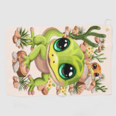Baby Gekko's Schattigee stripfiguren Golfhanddoek (Horizontaal)