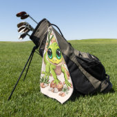 Baby Gekko's Schattigee stripfiguren Golfhanddoek (Groen)