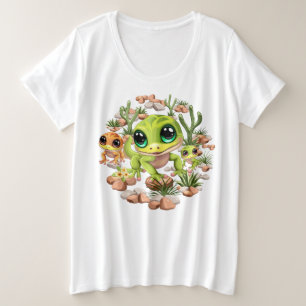 Baby Gekko's Schattigee stripfiguren Grote Maat T-shirt