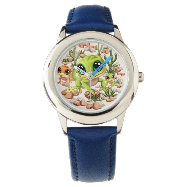 Baby Gekko's Schattigee stripfiguren Horloge (Voorkant)