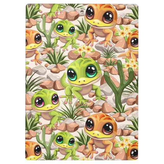 Baby Gekko's Schattigee stripfiguren Klembord (Achterkant)