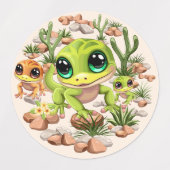 Baby Gekko's Schattigee stripfiguren Labels (Design 1)