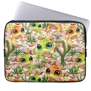 Baby Gekko's Schattigee stripfiguren Laptop Sleeve