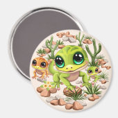 Baby Gekko's Schattigee stripfiguren Magneet (Voorkant / Achterkant)