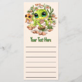 Baby Gekko's Schattigee stripfiguren Menu (Achterkant)