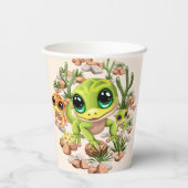 Baby Gekko's Schattigee stripfiguren Papieren Bekers (Achterkant)