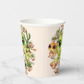 Baby Gekko's Schattigee stripfiguren Papieren Bekers (Rechts)