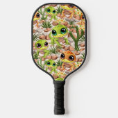 Baby Gekko's Schattigee stripfiguren Pickleball Paddle (Voorkant)