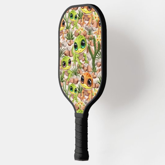 Baby Gekko's Schattigee stripfiguren Pickleball Paddle (Links)