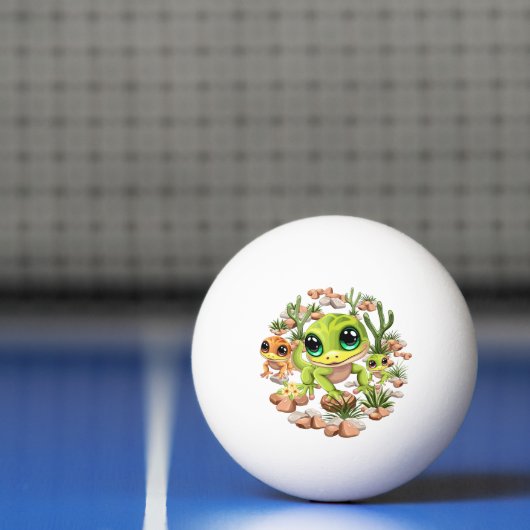 Baby Gekko's Schattigee stripfiguren Pingpongbal (Net)