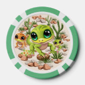 Baby Gekko's Schattigee stripfiguren Poker Chips (Achterkant)