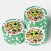 Baby Gekko's Schattigee stripfiguren Poker Chips (Opstapeling)