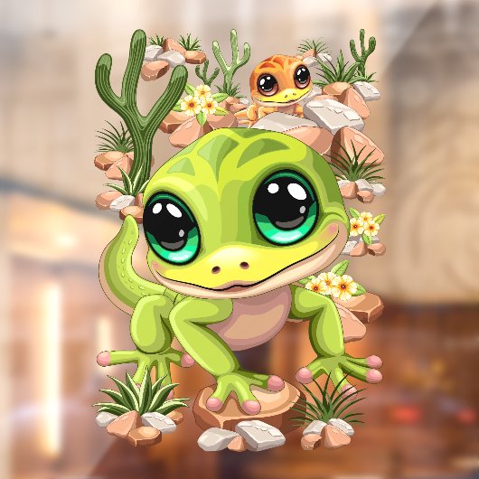 Baby Gekko's Schattigee stripfiguren Raamsticker (Vel 2)