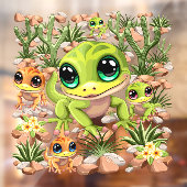 Baby Gekko's Schattigee stripfiguren Raamsticker (Vel 2)