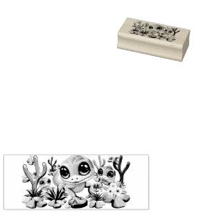 Baby Gekko's Schattigee stripfiguren Rubberstempel