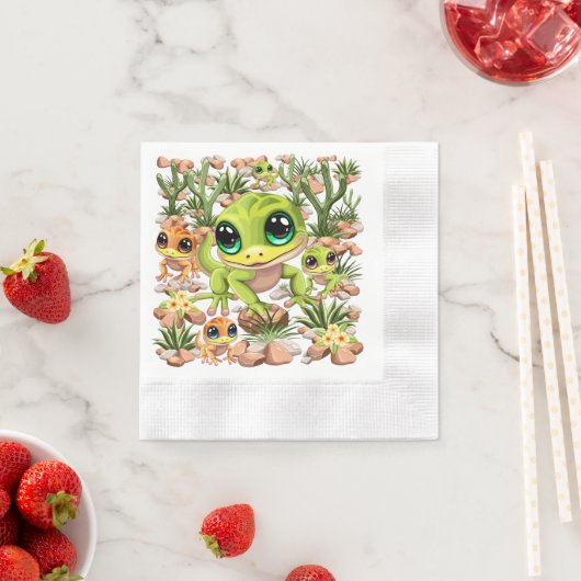 Baby Gekko's Schattigee stripfiguren Servet (Insitu)
