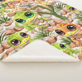 Baby Gekko's Schattigee stripfiguren Sherpa Deken (3/4)