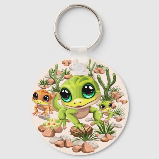 Baby Gekko's Schattigee stripfiguren Sleutelhanger (Voorkant)