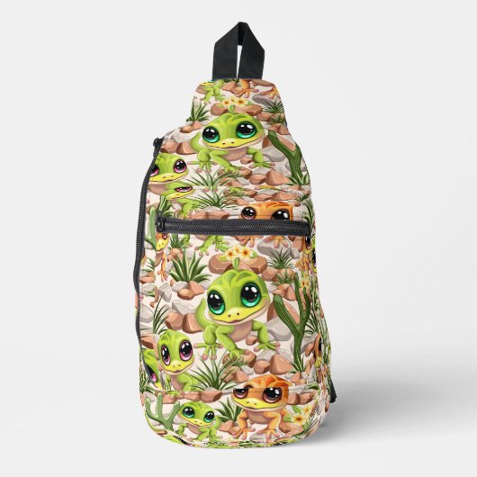 Baby Gekko's Schattigee stripfiguren Sling Bag (Voorkant)