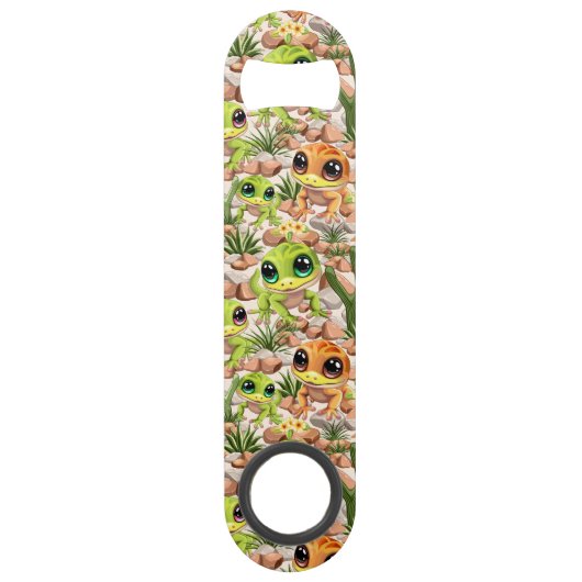 Baby Gekko's Schattigee stripfiguren Speed Flessenopener (Achterkant)