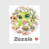 Baby Gekko's Schattigee stripfiguren Sticker (Vel)