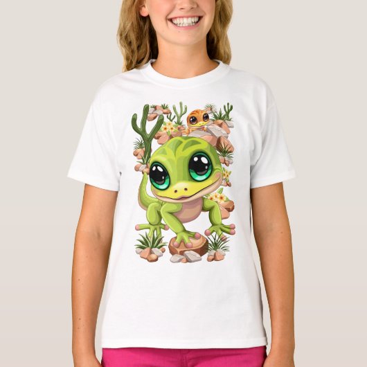 Baby Gekko's Schattigee stripfiguren T-shirt (Voorkant)