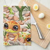 Baby Gekko's Schattigee stripfiguren Theedoek (Quarter Fold)