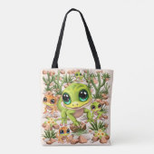 Baby Gekko's Schattigee stripfiguren Tote Bag (Achterkant)