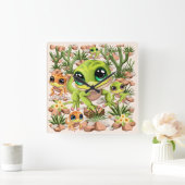 Baby Gekko's Schattigee stripfiguren Vierkante Klok (Huis)