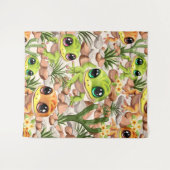 Baby Gekko's Schattigee stripfiguren Wandkleed (Voorkant (horizontaal))