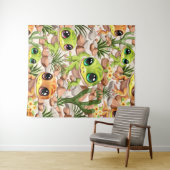 Baby Gekko's Schattigee stripfiguren Wandkleed (In Situ (horizontaal))