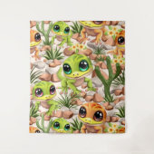 Baby Gekko's Schattigee stripfiguren Wandkleed (Voorkant)