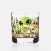 Baby Gekko's Schattigee stripfiguren Whisky Glas (Voorkant)