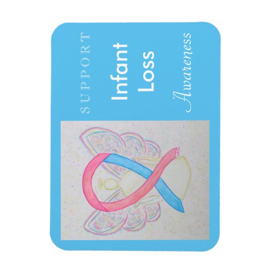 Baby gelabeld met gelekte engel aangepaste magneet (Verticaal)