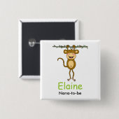 BABY GELD Hangende aapgepersonaliseerde Button (Voorkant /achterkant)